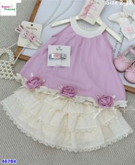 Set Sofia áo yếm hồng