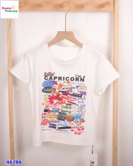 Áo DADONG trắng nhìu họa tiết