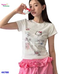 Áo DADONG trắng Hello kitty bông