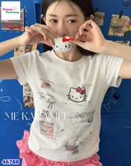 Áo DADONG trắng Hello kitty bông