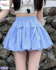 Chân váy bí caro xanh