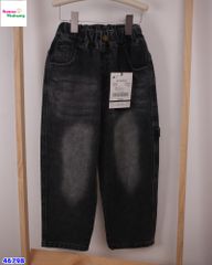 Quần jean dài đen túi W