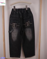 Quần jean dài đen túi W