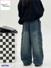 Quần jean dài xanh túi hộp