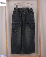 Quần jean dài xanh túi hộp