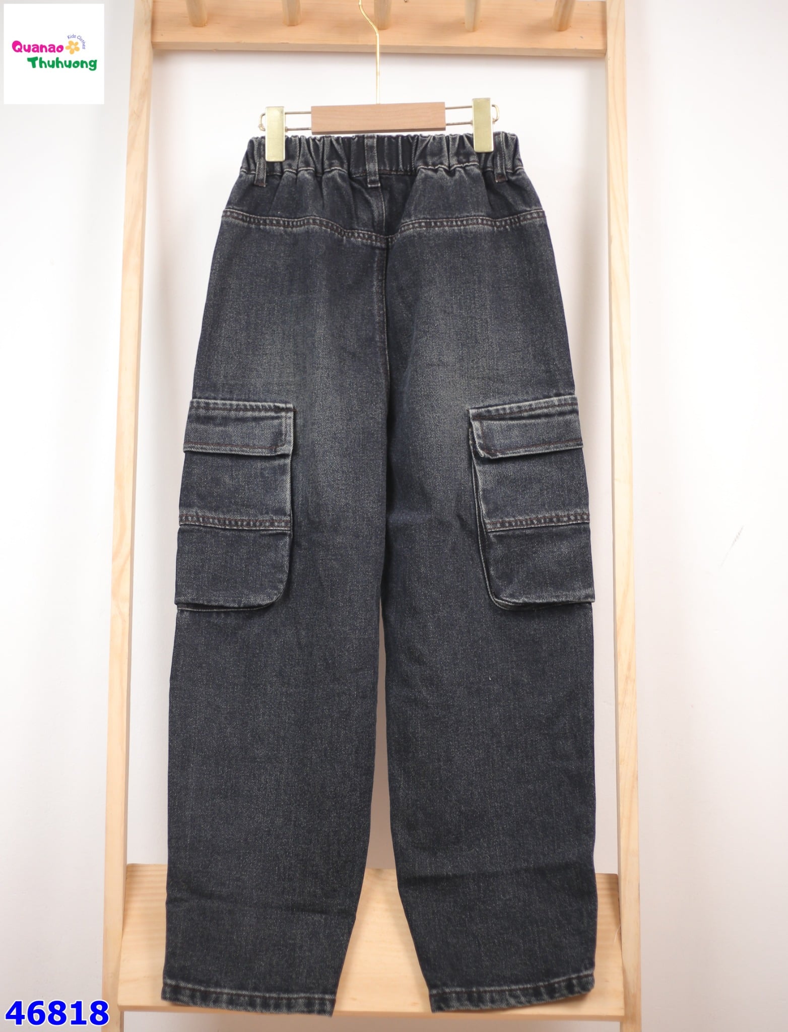 Quần jean đen túi hộp Original