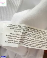 Bộ nỉ Primark trắng tay xanh