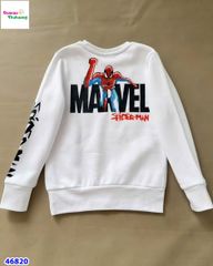 Bộ nỉ Primark trắng Marvel, quần đen