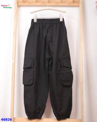 Quần túi hộp JLBB đen thêu chữ D