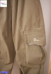 Quần túi hộp JLBB nâu thêu chữ D