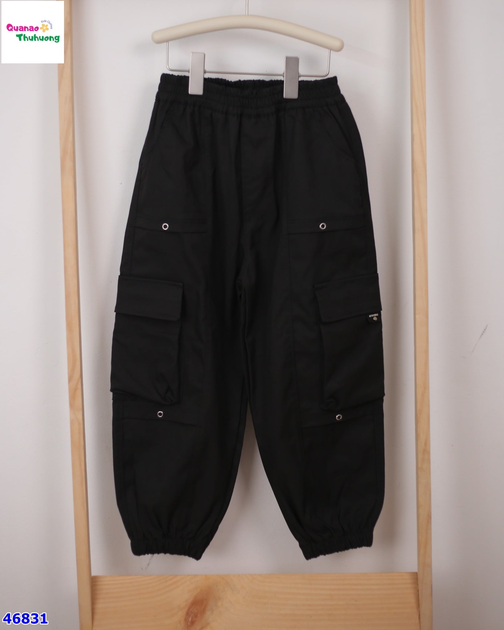 Quần túi hộp JLBB đen StoverG