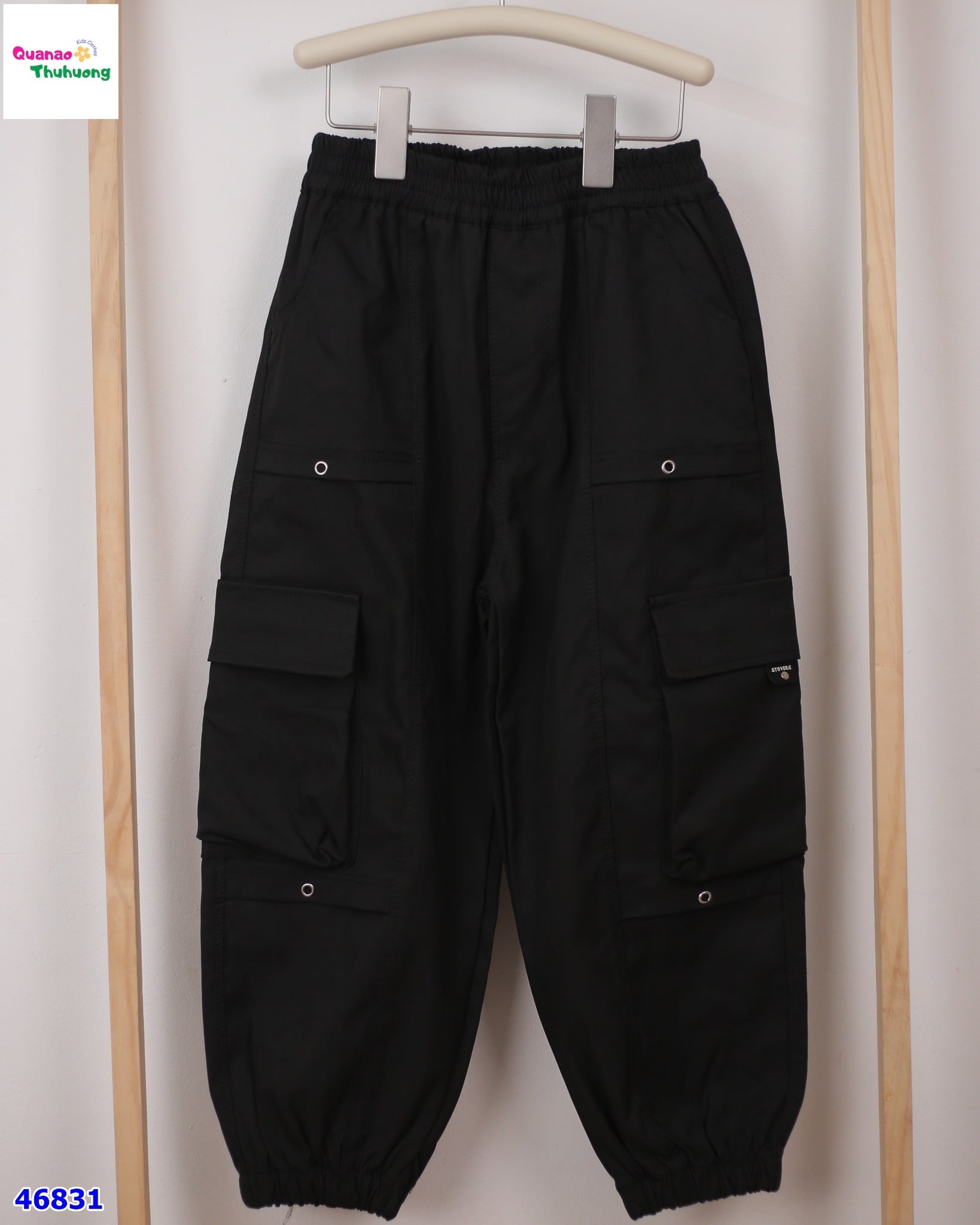 Quần túi hộp JLBB đen StoverG
