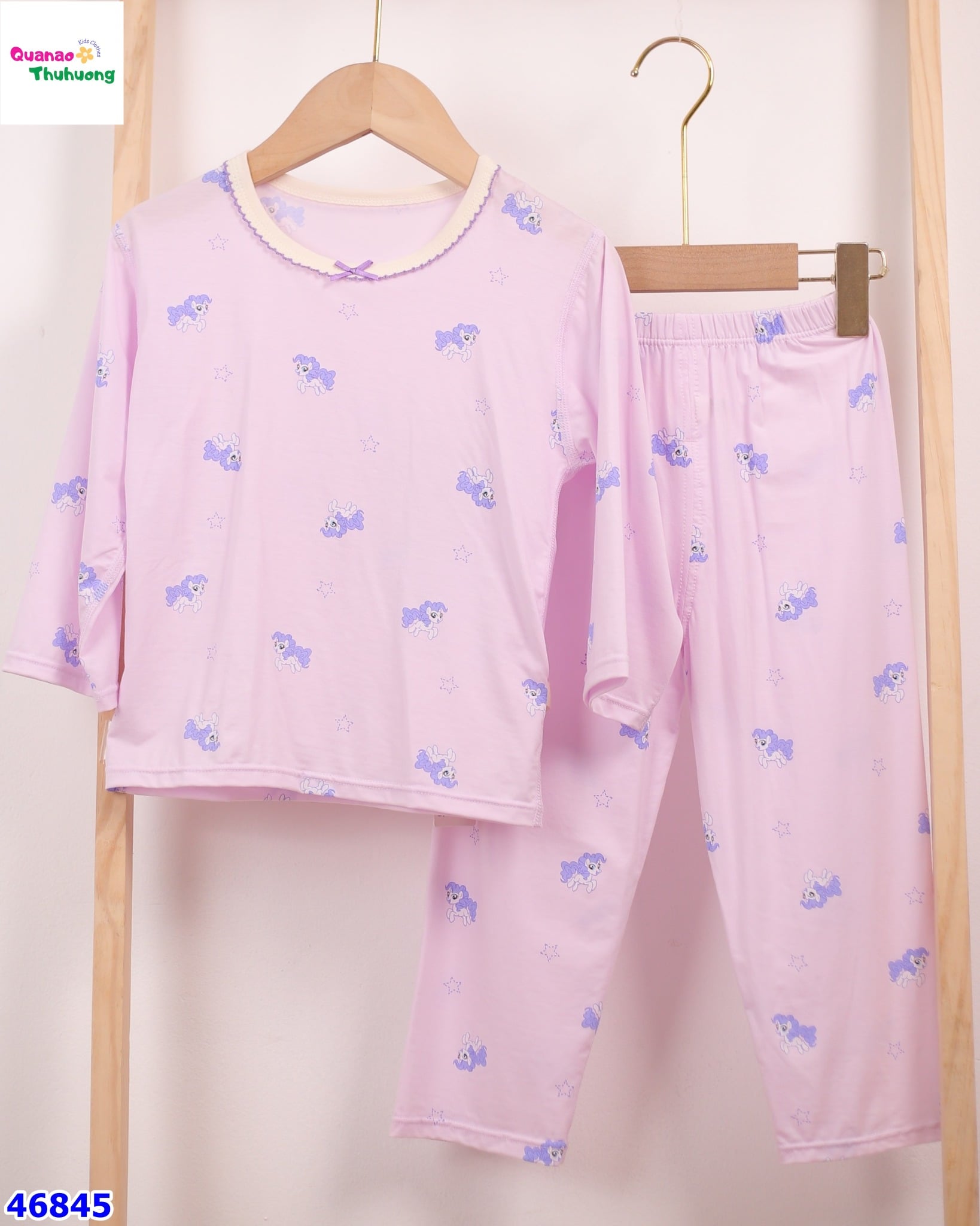 Bộ dài Tencel tím Pony