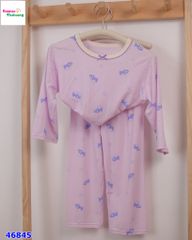 Bộ dài Tencel tím Pony