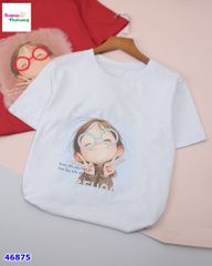 Áo thun xanh cô gái đeo kính xanh