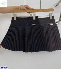 Chân váy xếp ly đen MIU