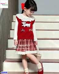 Set 3 món đỏ thêu chó