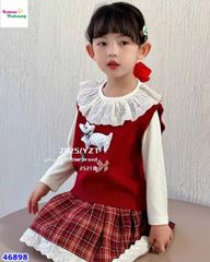 Set 3 món đỏ thêu chó