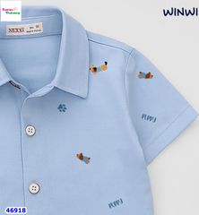 Áo sơ mi Win xanh cún