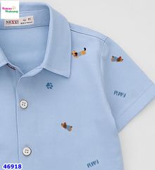 Áo sơ mi Win xanh cún