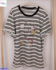 Áo sọc Kitty tay bèo