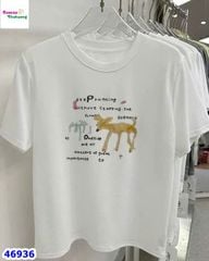 Áo trắng họa tiết chó