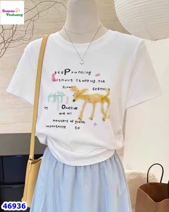 Áo trắng họa tiết chó