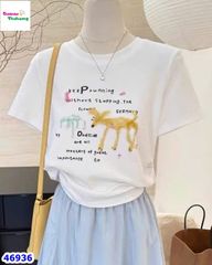 Áo trắng họa tiết chó