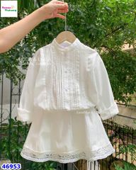 Set Luca somi & chân váy kem trắng