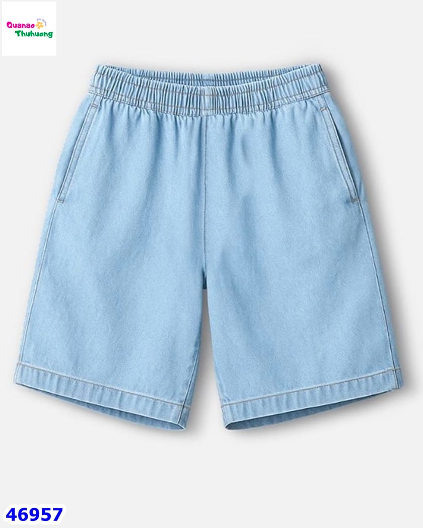 Quần short jean Uni xanh nhạt
