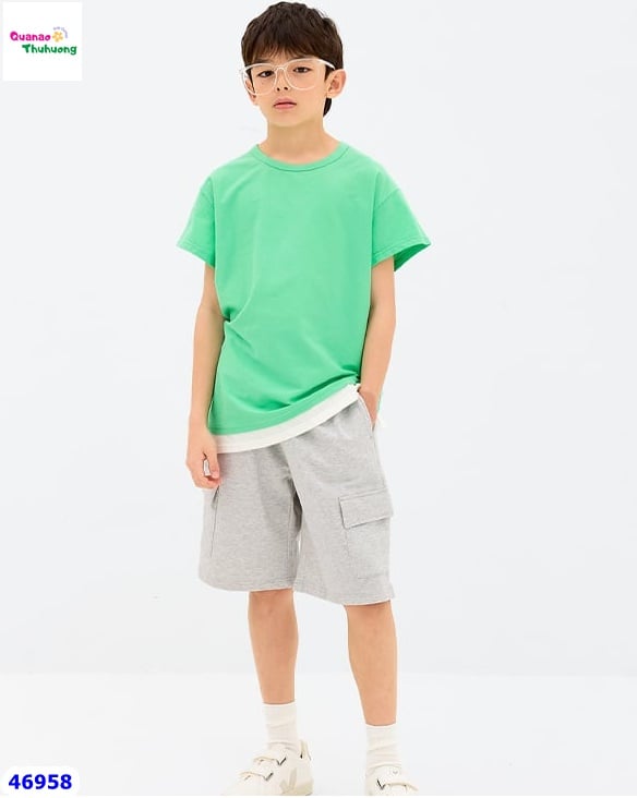 Quần short Uni xám túi hộp