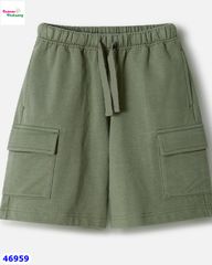 Quần short Uni xanh rêu túi hộp