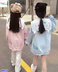 Áo khoác xanh Hello Kitty