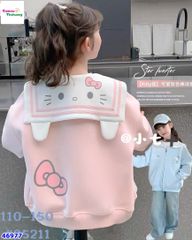 Áo khoác xanh Hello Kitty