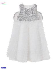 Đầm tiệc trắng đính cườm