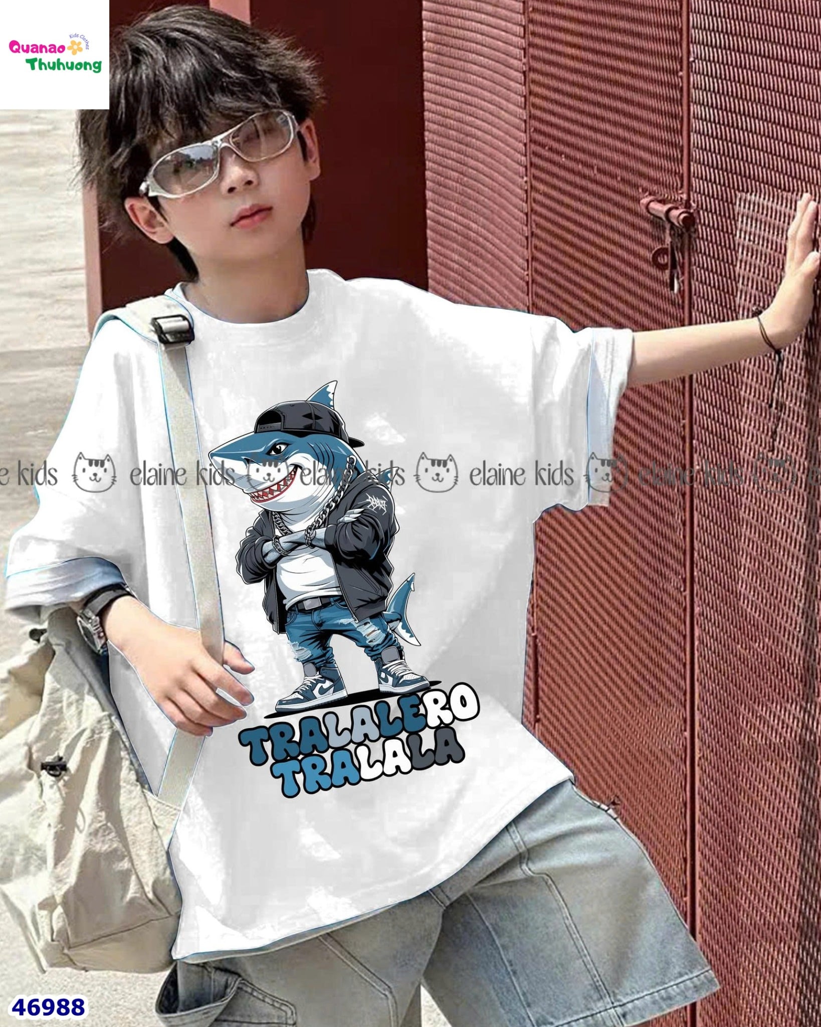 Set Elaine trắng Tralala, quần jean