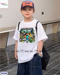 Set Elaine trắng nhiều Minecraft, quần xanh