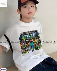 Set Elaine trắng nhiều Minecraft, quần xanh