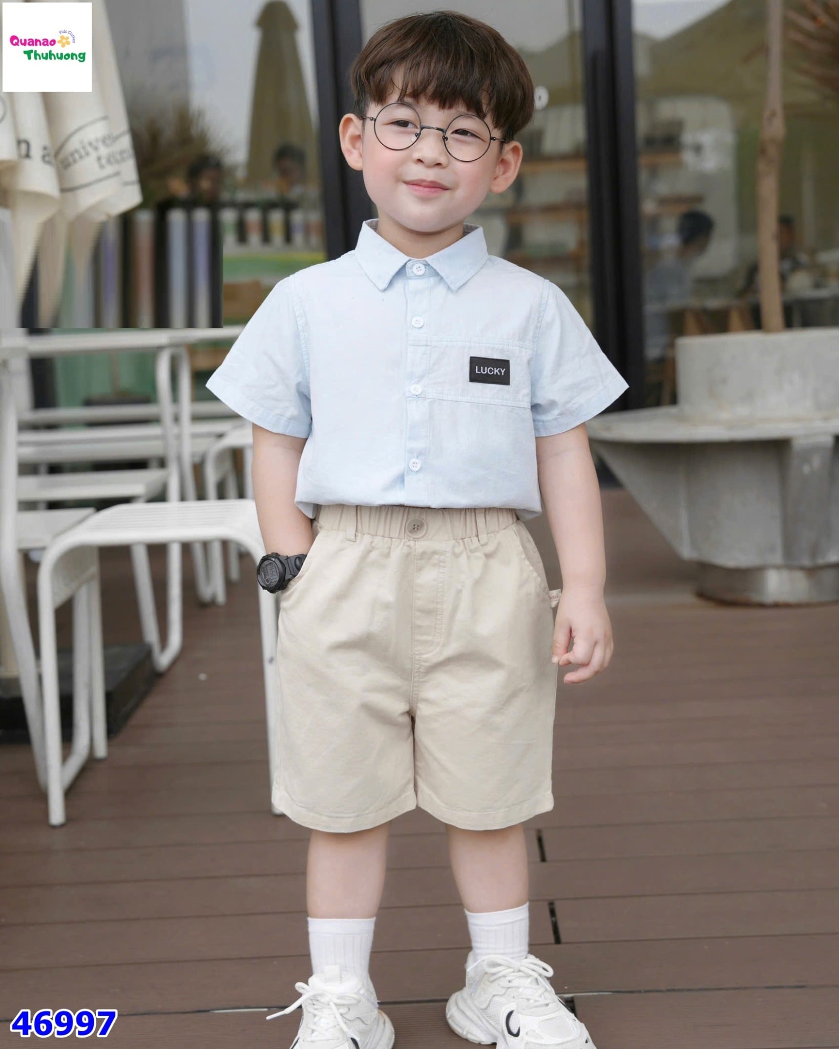 Quần short Bernie kem