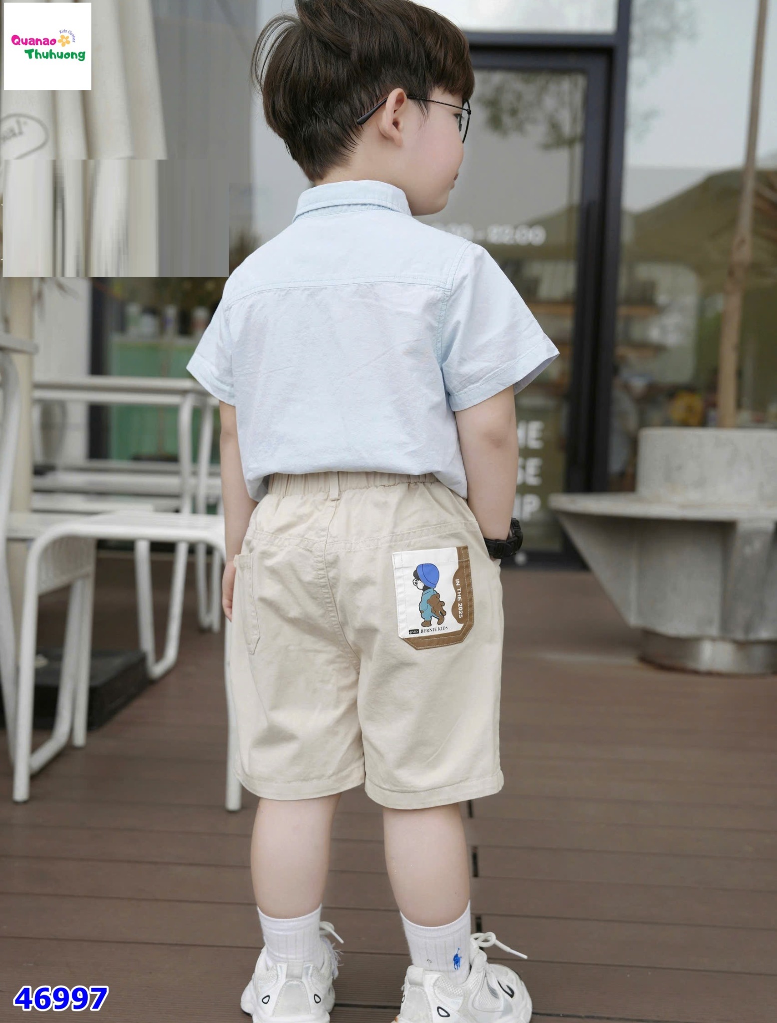 Quần short Bernie kem