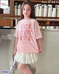 Set Sofia hồng thỏ đính nơ