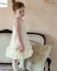 Đầm Nabi kem phối bồng