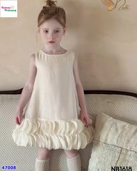 Đầm Nabi kem phối bồng