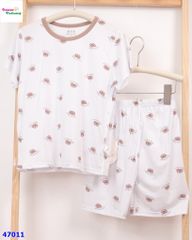 Bộ Tencel xanh gấu