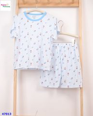 Bộ Tencel xanh siêu nhân