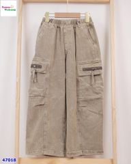 Quần túi hộp xám loang