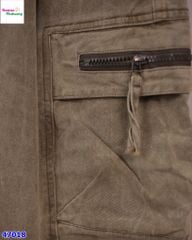 Quần túi hộp xám loang