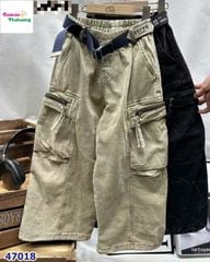 Quần túi hộp xám loang