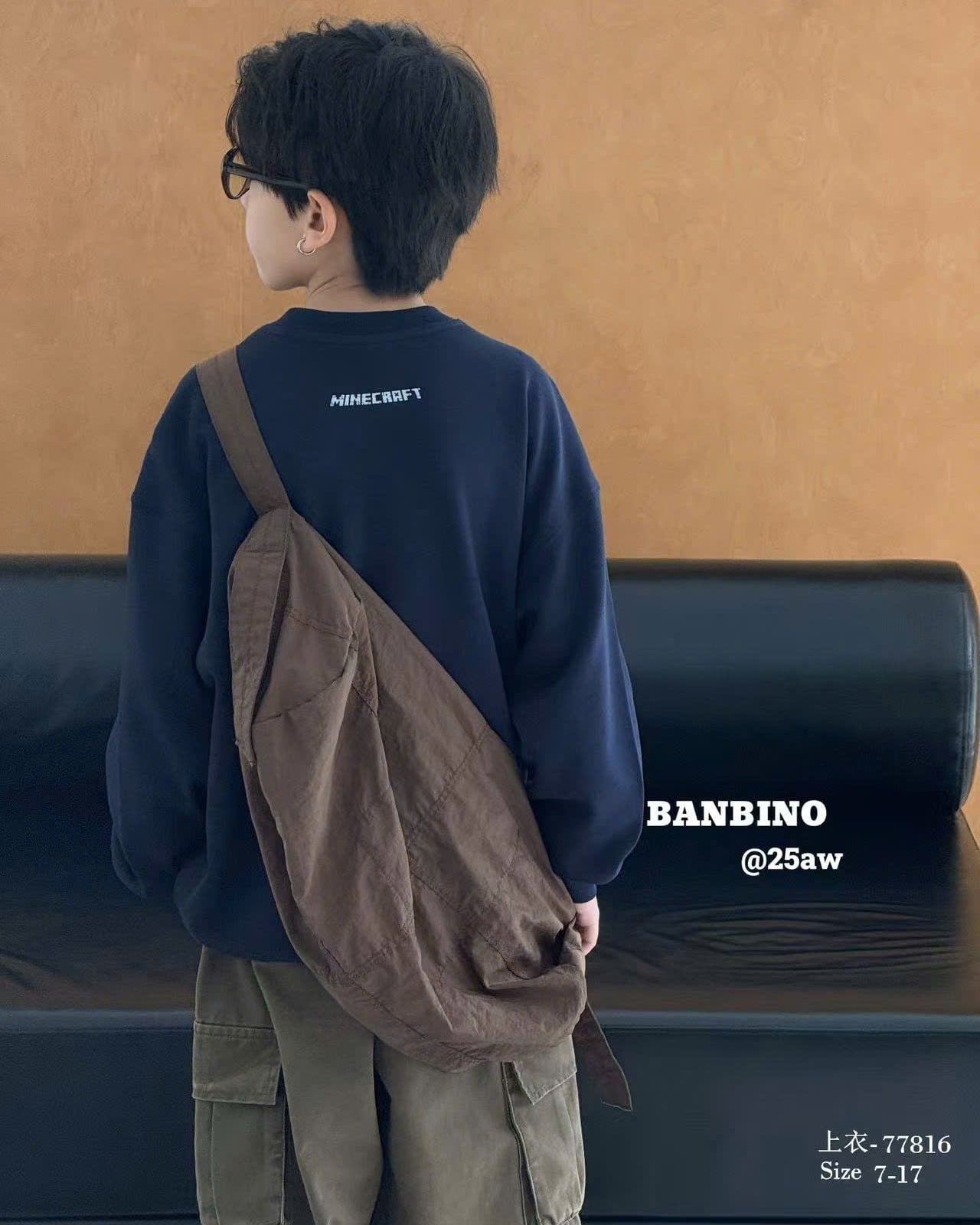 Sweater Banbino xanh đen Minecraft