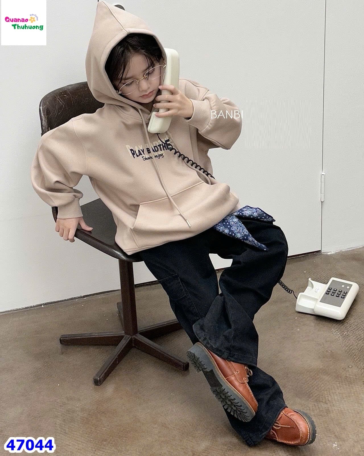 Hoodie Banbino nâu Play BadThe